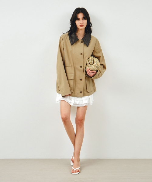 Cotton Work куртка-халф — Beige / MDJK039BEIGE