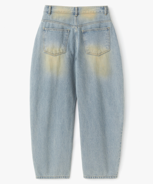 Свободные джинсы с одной складкой Light Blue