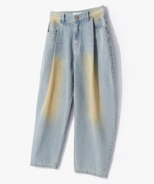 Свободные джинсы с одной складкой Light Blue