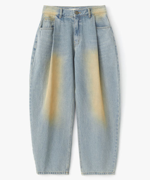 Свободные джинсы с одной складкой Light Blue