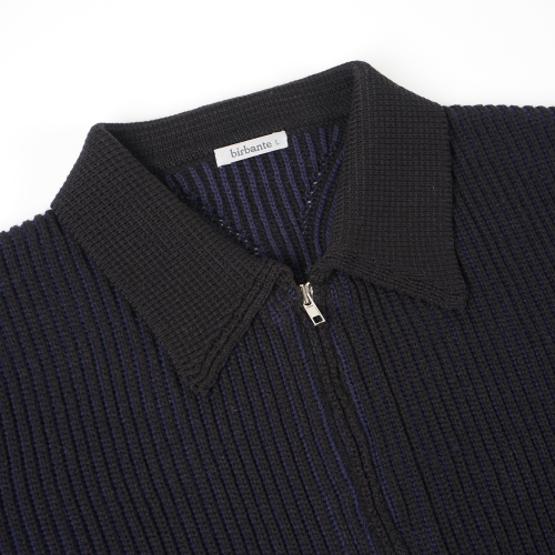 Двусторонняя молния-кардиган с воротником - Black/Navy