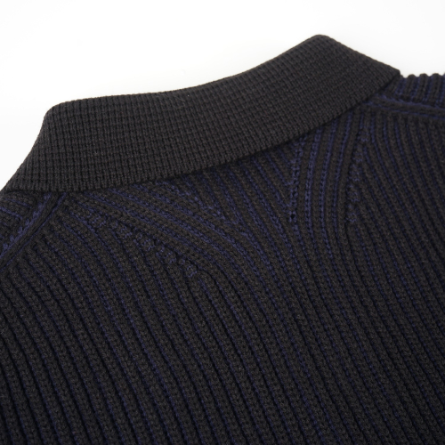 Двусторонняя молния-кардиган с воротником - Black/Navy