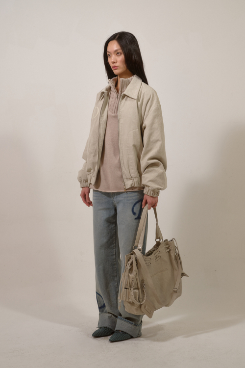 D & FRIENDS CORDUROY VARSITY куртка IN слоновая кость