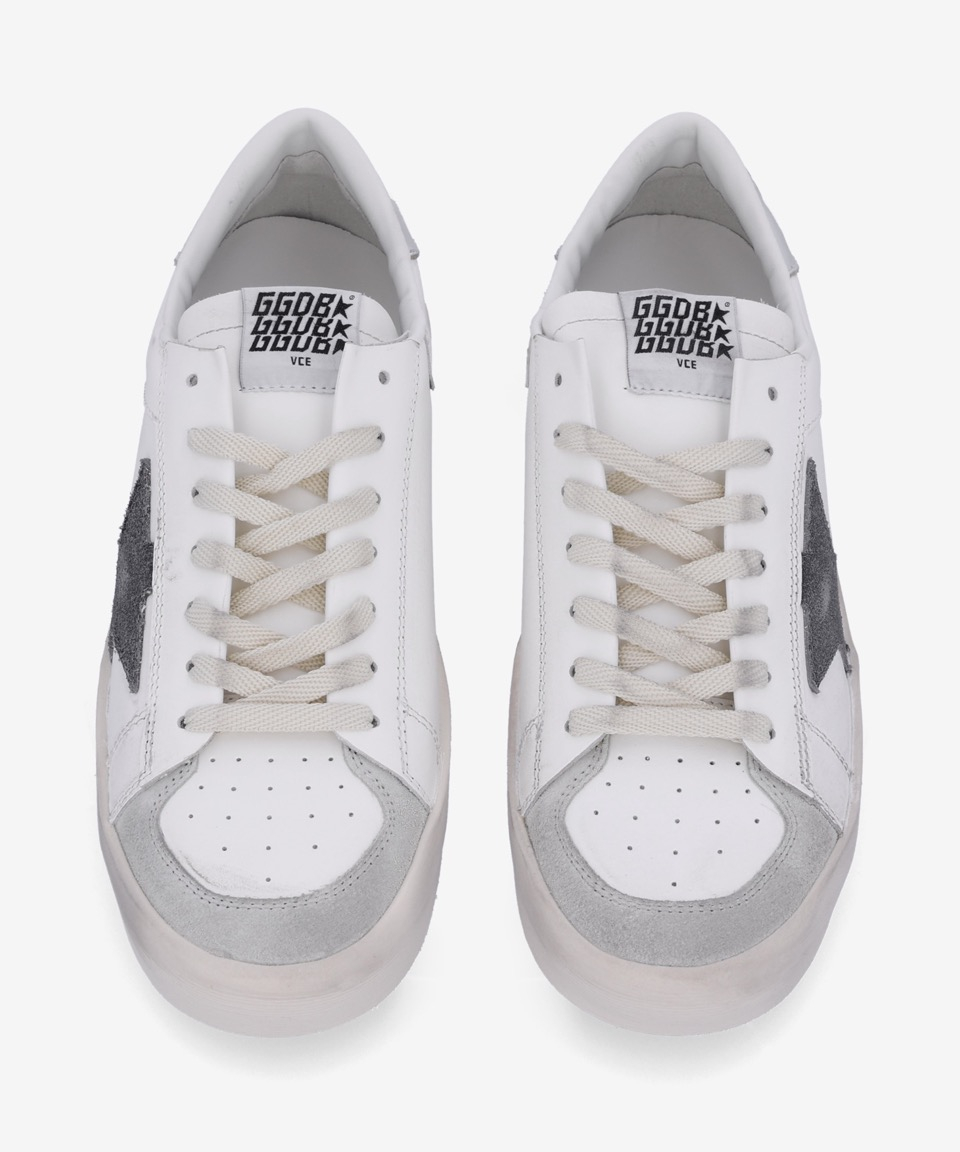 MUSINSA | GOLDEN GOOSE Stardan Silvertab Sneakers - White
