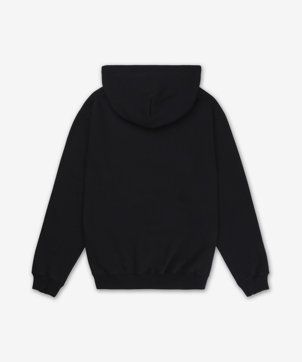 MUSINSA | GUCCI Embroidered Cotton Hoodie - Black