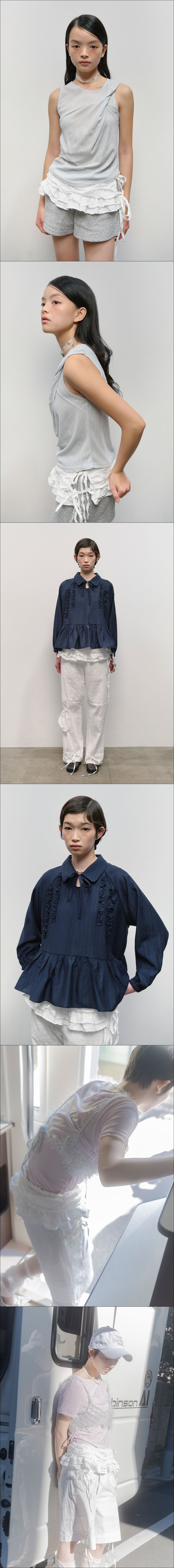 TYPESERVICE ♥ Clean Lace Layered Wrap Skirt /追跡付 타입서비스(TYPESERVICE) Clean Lace Layered Wrap Skirt [White