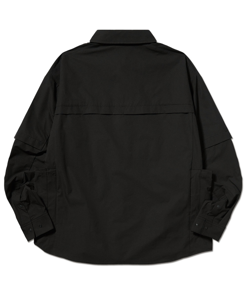 W) Складывающаяся походная рубашка LAMONT (BLACK)