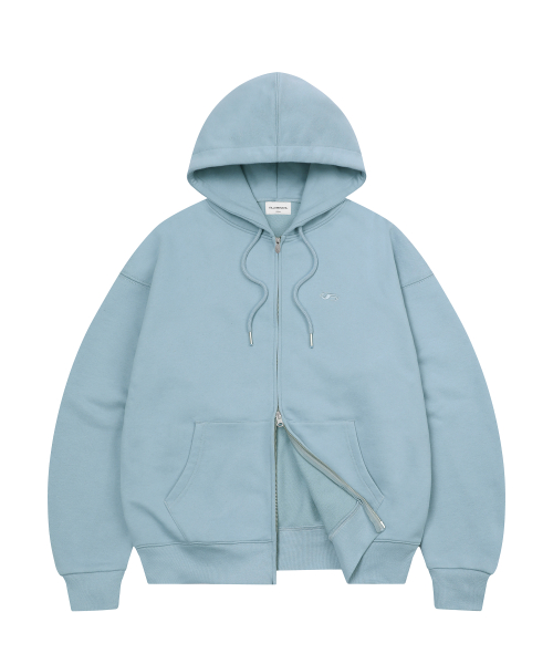 Худи на молнии с маленьким логотипом Sky Blue