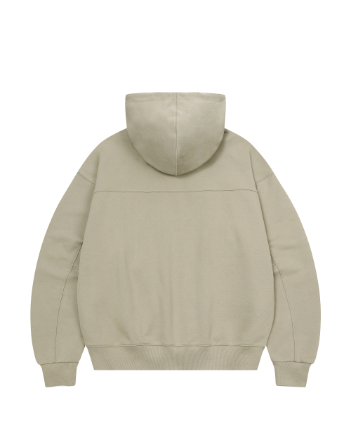 Худи на молнии с маленьким лого (Beige)