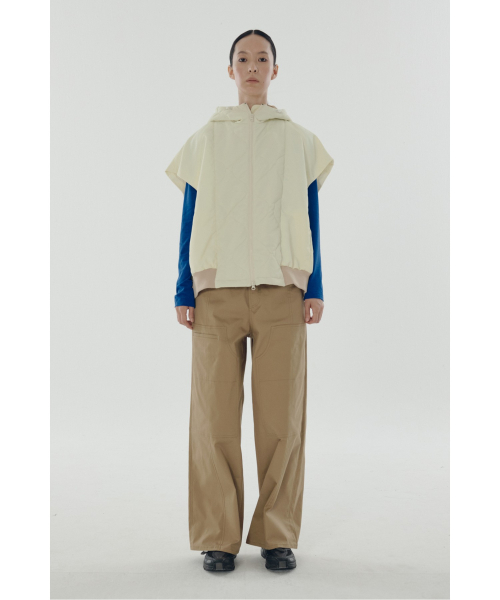 Bomber Sleeve Zipup Hoodie_RQUAS25513GYX