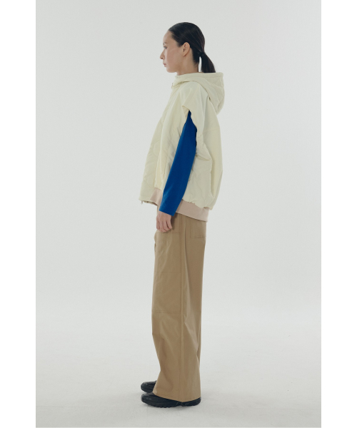 Bomber Sleeve Zipup Hoodie_RQUAS25513GYX