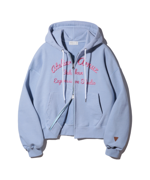 Худи на молнии Atelier Amuz BK79892_Sky Blue