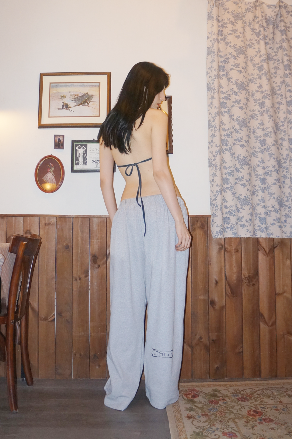 투머치택스(TOOMUCHTAX) PRINTED WAFFLE PANTS (GREY) - 사이즈 & 후기