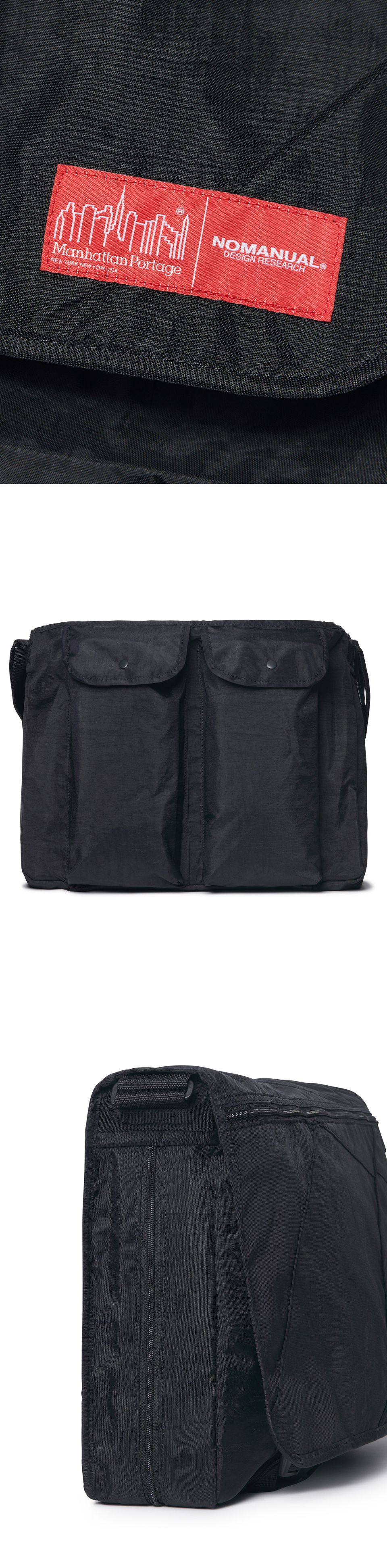 ショルダーバッグ NOMANUAL NM X MP EUROPA MESSENGER BAG (XL) 5MM107 NM X MP EUROPA MESSENGER BAG (XL) WASHED BLACK