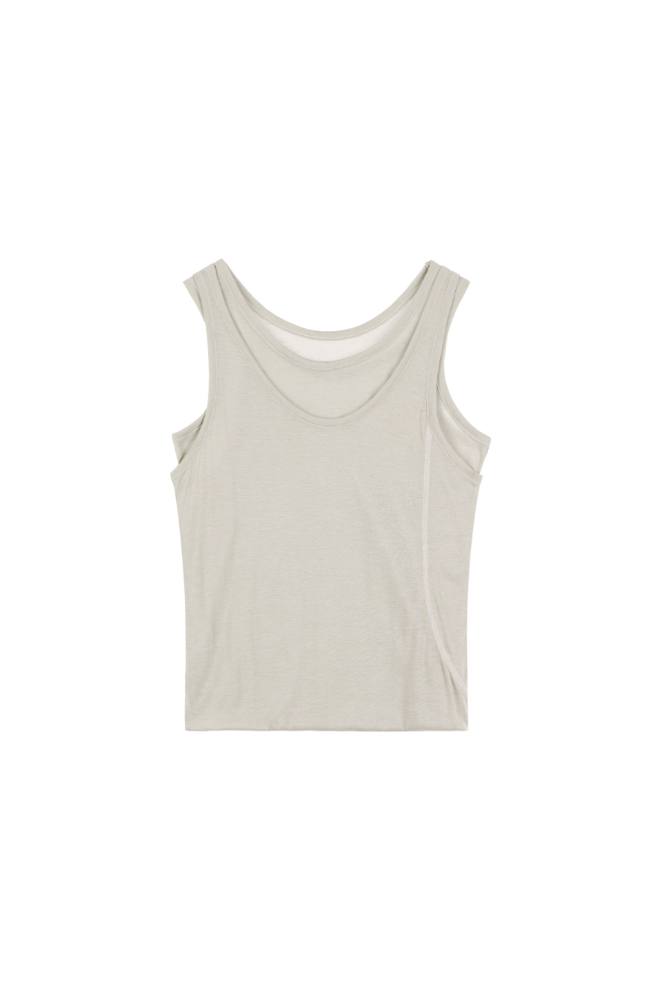 TWO-WAY LAYRED SLEEVELESS DRESS IN ASH GRAY 상세 이미지 14