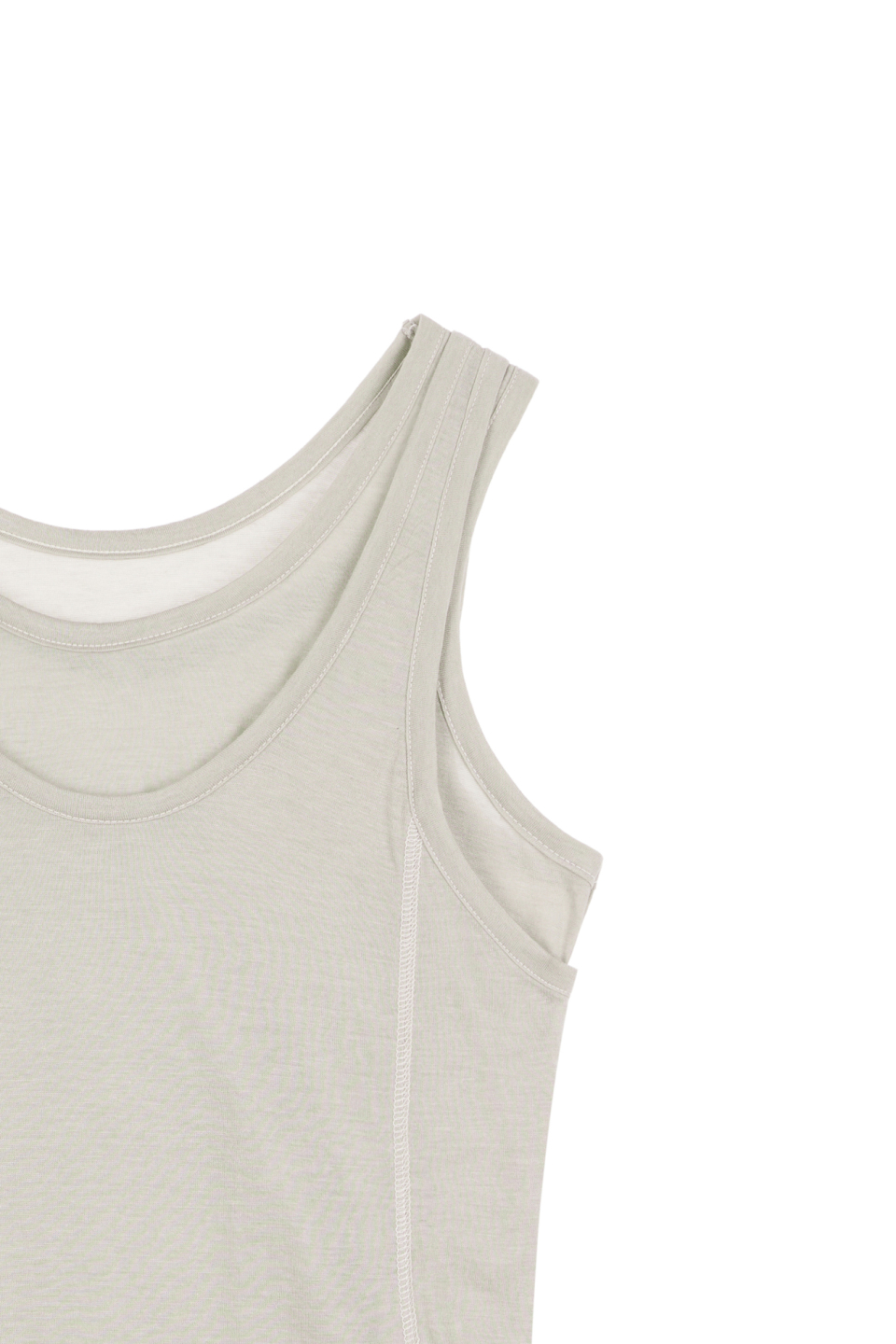 TWO-WAY LAYRED SLEEVELESS DRESS IN ASH GRAY 상세 이미지 19