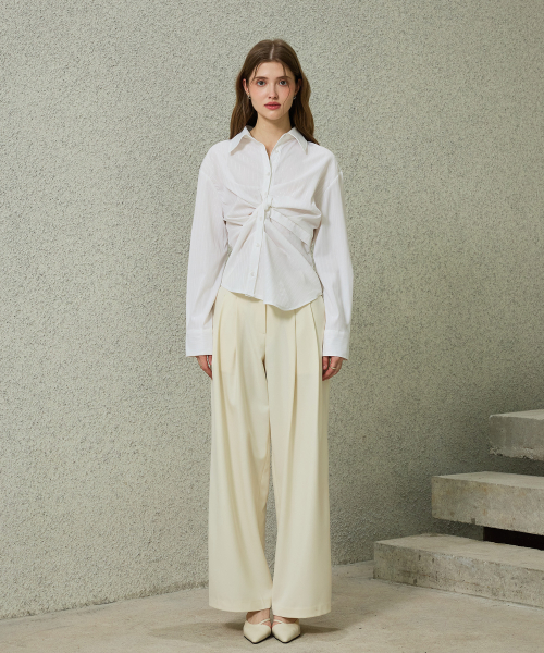TOMO WIDE SLACKS / IVORY