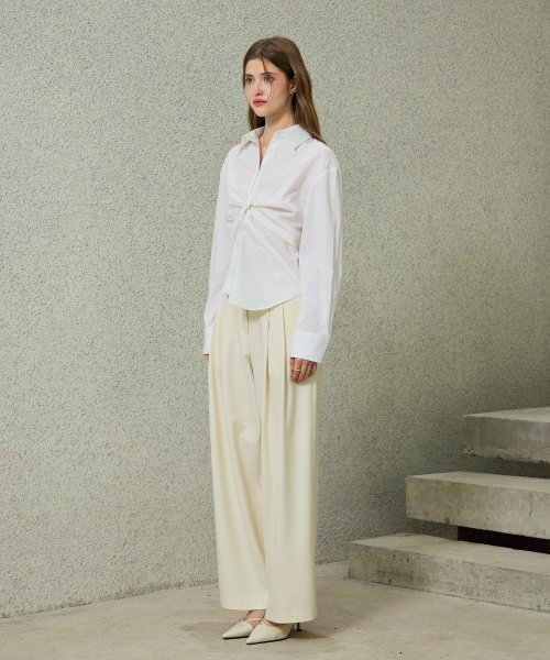 TOMO WIDE SLACKS / IVORY