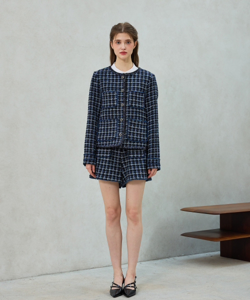COMELY TWEED JACKET / BLACK