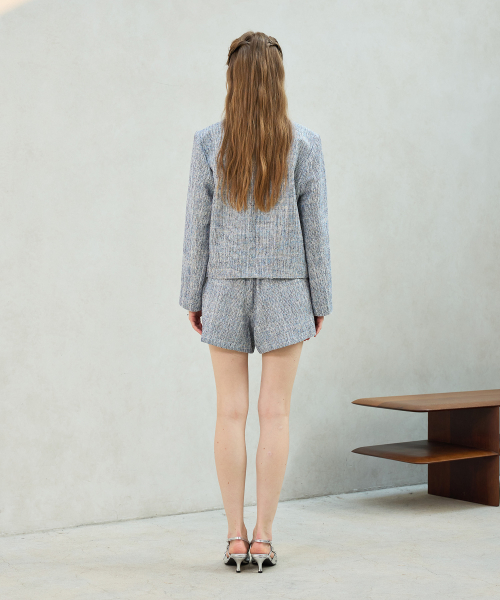 CHERISH TWEED JACKET / SKY BLUE