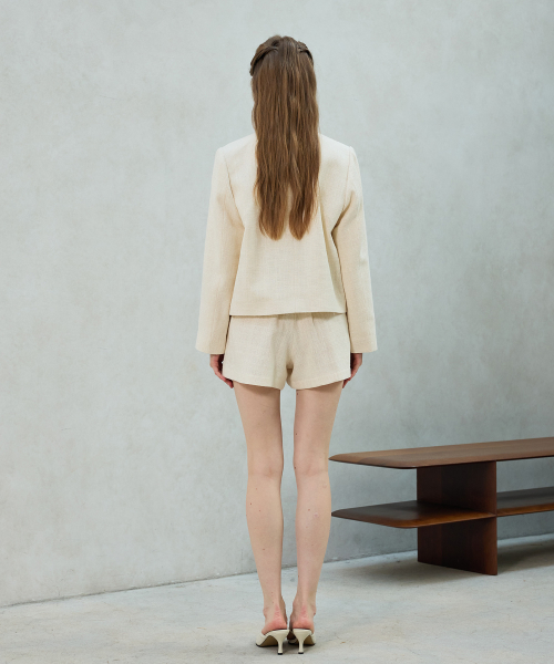 CHERISH TWEED JACKET / WHITE