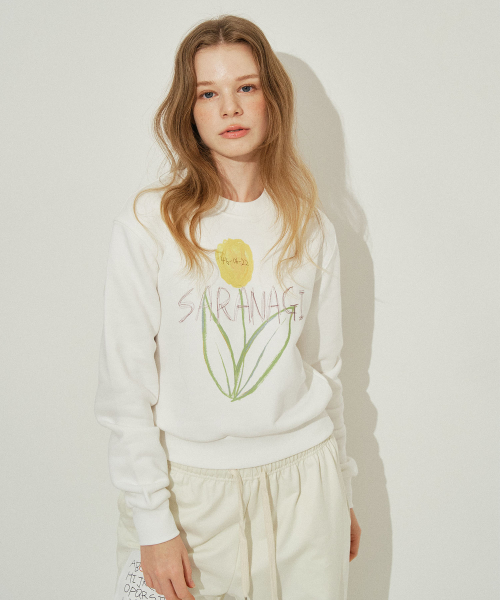 SE0589- crop sweatshirt (ivory)