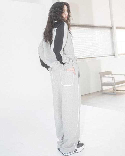 ROSE LACE SWEATPANTS(GREY)