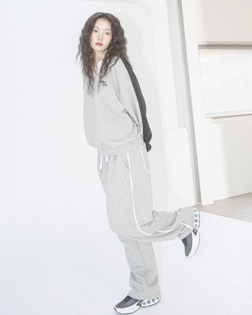 ROSE LACE SWEATPANTS(GREY)