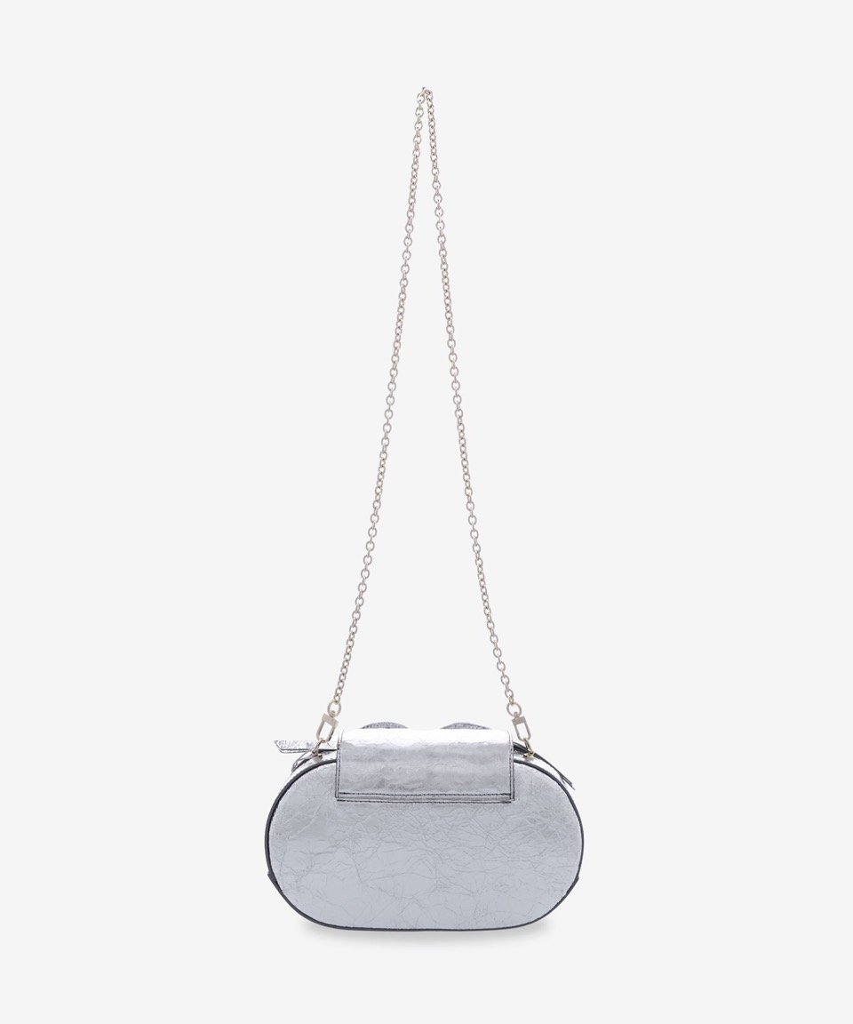 Vivienne Westwood Janny Heart Flap Crossbody Bag - Silver (100