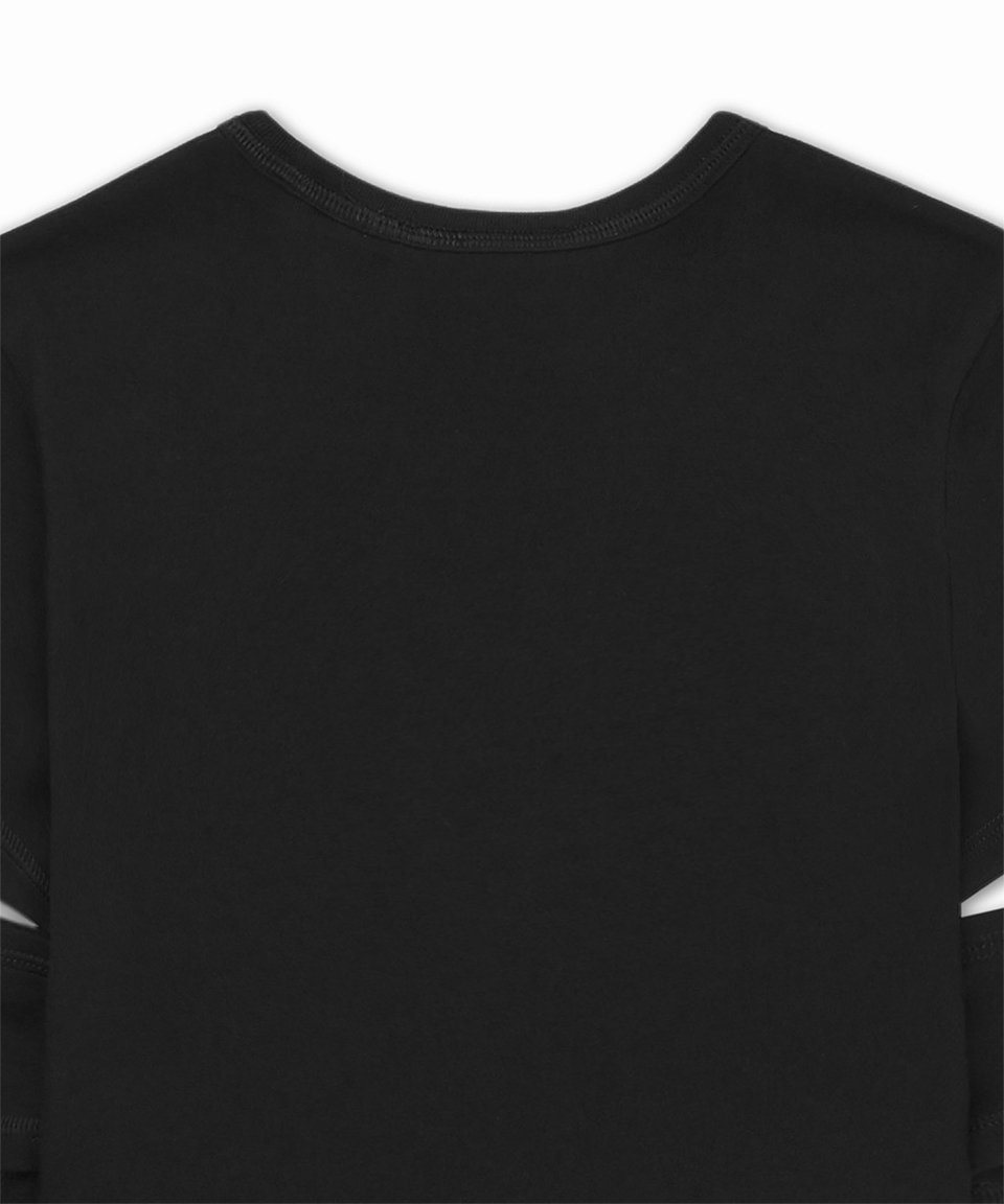 MUSINSA公式 | HELMUT LANG Slash Long Sleeve T-Shirt - Black