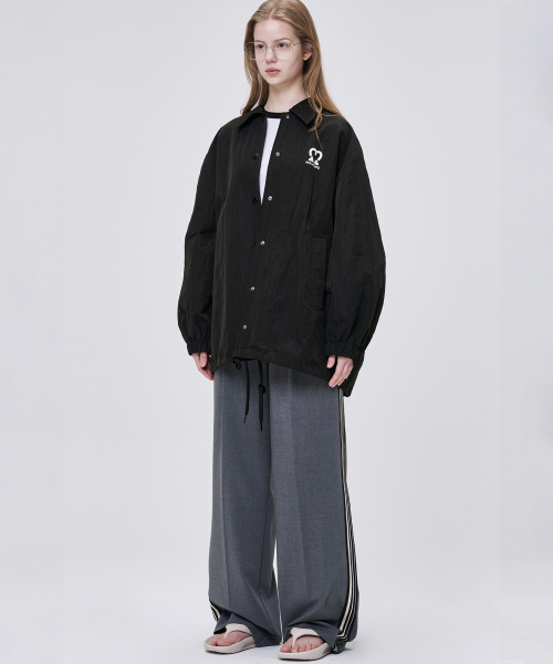 Легкая нейлоновая куртка оверсайз 6310 (Black)