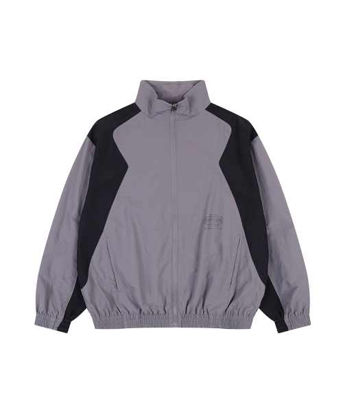 COLOR BLOCK TRACK JUMPER (CHARCOAL)
