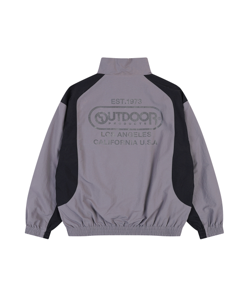 COLOR BLOCK TRACK JUMPER (CHARCOAL)