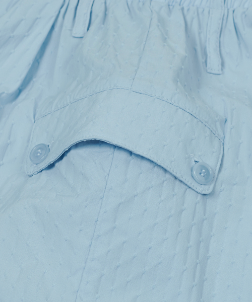 Textured Strap Pants [Sky Blue]