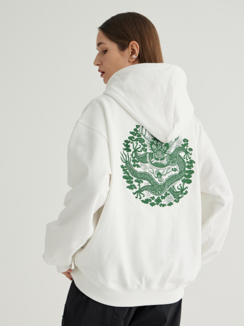 Traditional embroidery Hoodie (white)