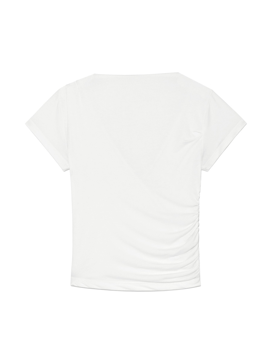 ★GLOWNY★ LUSH SWIRL MODAL TEE WHITE MELANGE GY25LWTS003WM MUSINSA | GLOWNY LUSH SWIRL MODAL TEE (WHITE)