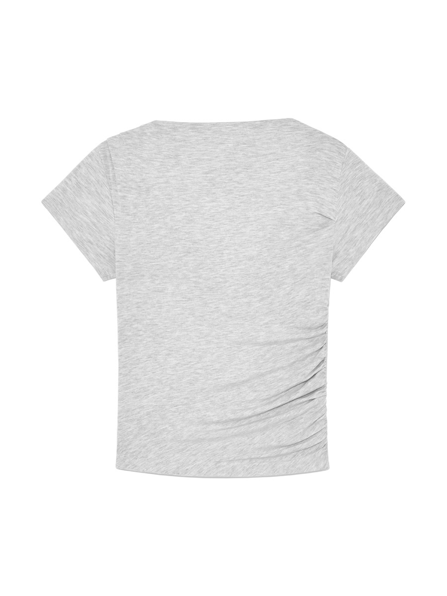 ★GLOWNY★ LUSH SWIRL MODAL TEE WHITE MELANGE GY25LWTS003WM MUSINSA | GLOWNY LUSH SWIRL MODAL TEE (WHITE MELANGE)