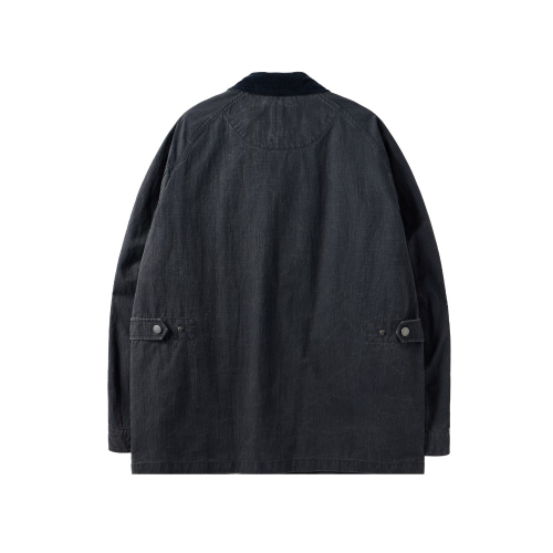 GREENFORD COLLAR COLOR BLOCK FIELD JACKET - NAVY (P251UJK401)