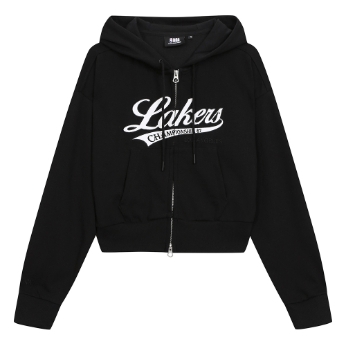 Женское худи на молнии с надписью (N251TJ731P) Black