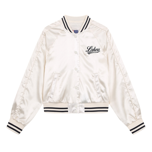 Женский бомбер из сатина N251JP711P Ivory