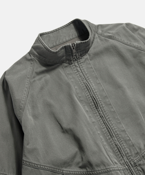Washed Track Jacket Grey