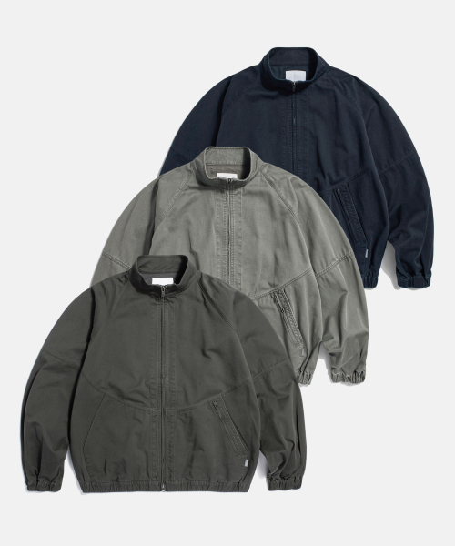 Washed Track Jacket Grey