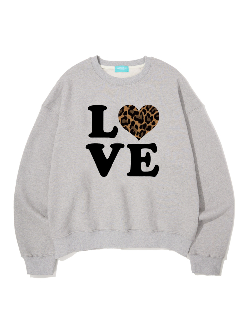 Love Brown леопардовый укороченный свитшот — Charcoal