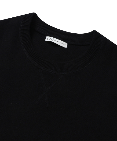 Оверсайз колор-блок свитшот из трикотажа (Black)
