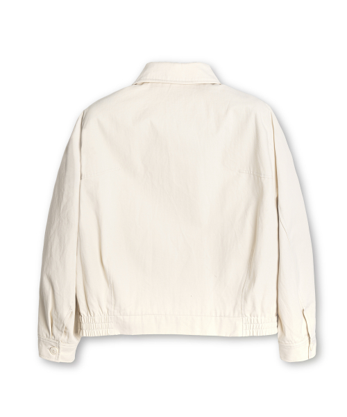 Укороченный хлопковый блузон (Ivory)