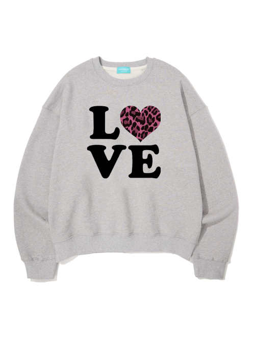 Кроп-свитшот Love Pink Leopard Oatmeal