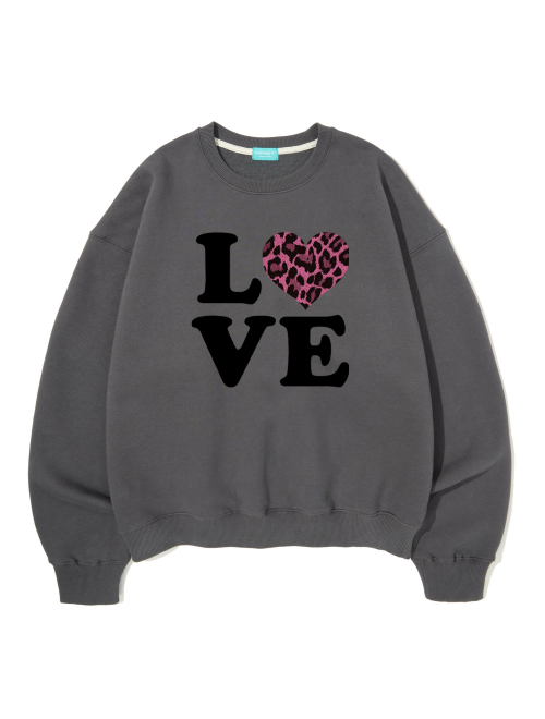 Кроп-свитшот Love Pink Leopard Oatmeal