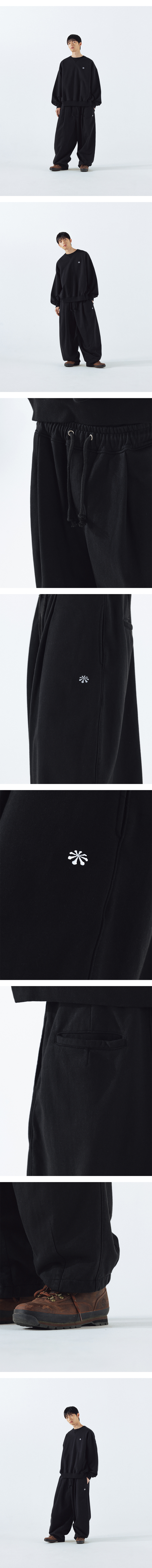 【ANGLAN】25SS★ [AG] Steady Symbol Sweat Balloon Pants MUSINSA | ANGLAN Steady Symbol Sweat Balloon Pants - Black
