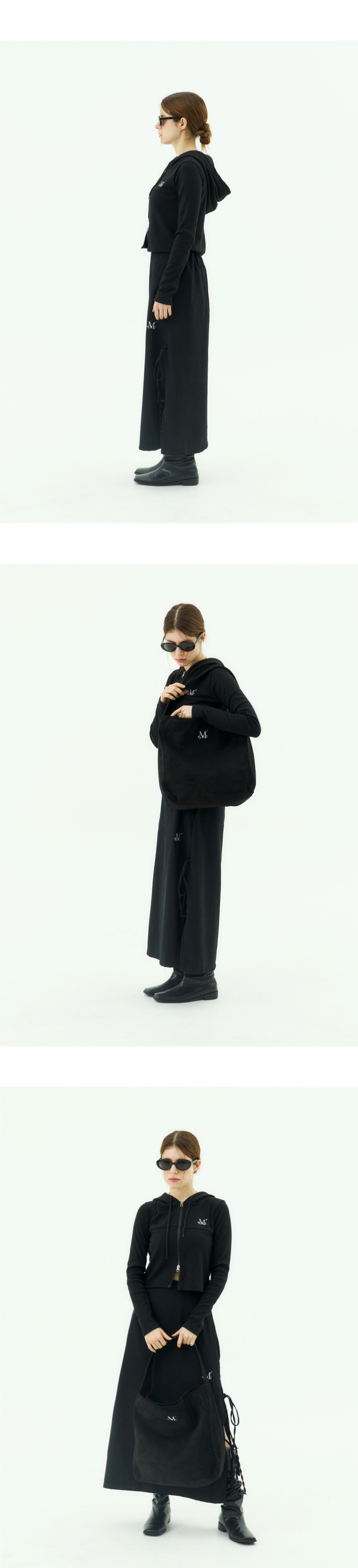 【MUCENT】 VIV TWO-WAY CROP KNIT ZIP-UP /追跡付 MUCENT】VIV TWO-WAY CROP KNIT ZIP-UP