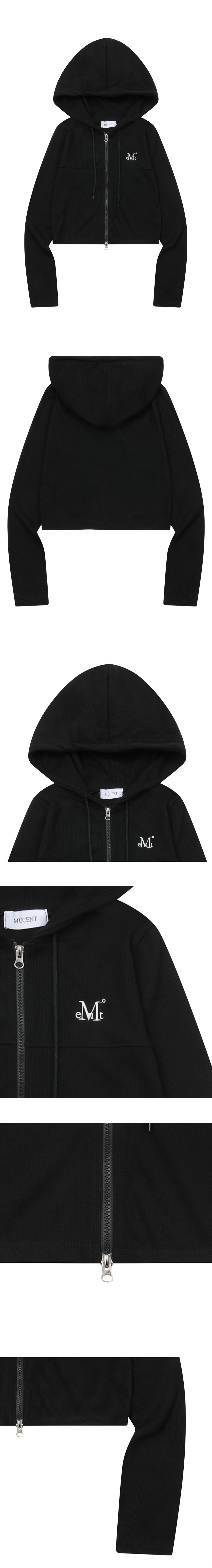 MUSINSA | MUCENT Viv Two Way Crop Golji Knit Zip-Up (2 Colors)